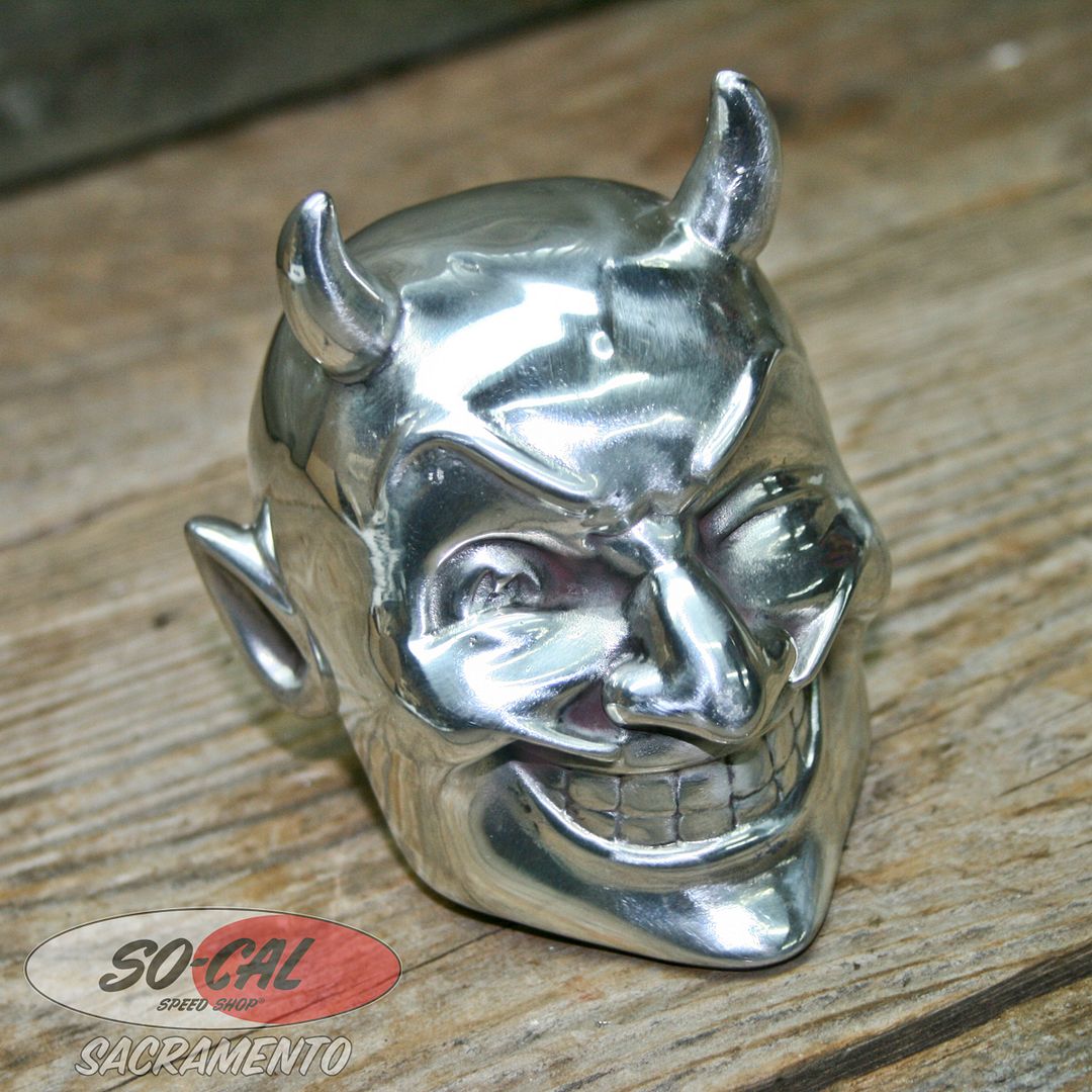WINKING DEVIL HOOD ORNAMENT OR SHIFT KNOB CUSTOM HOT ROD RAT MOTORCYCLE